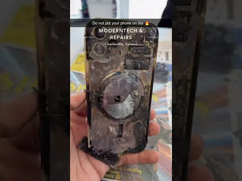 burned iPhone #iphone #fire