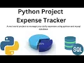 Expense Tracker Python Project with Database and Data Visualization