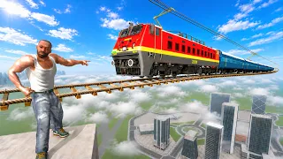 Franklin Found Flying Sky Train in Indian Bike Driving 3D 