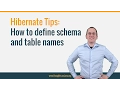 Hibernate Tip How to define schema and table names