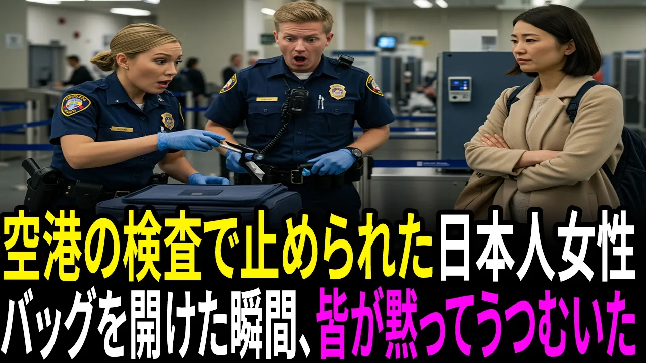 Outline Video 空港の検査で止められた日本人女性。バッグを開けた瞬間、皆が黙ってうつむいた。