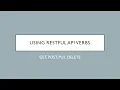 17 - Using RESTful API Verbs GET POST PUT DELETE ASP Net Web API