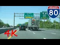 Interstate 80 Northern York City Suburbs westbound 4K