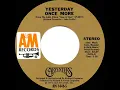 1973 HITS ARCHIVE: Yesterday Once More - Carpenters (a #1 record--stereo 45)