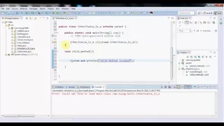 Inheritance IS-A Relationship example in java in eclipse