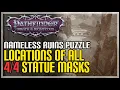 Nameless Ruins Statues Puzzle Solution Pathfinder Wrath of the Righteous All Statue Musk Locations