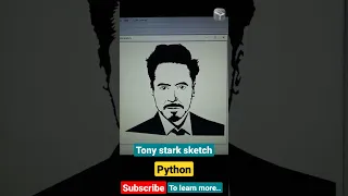 Tony stark sketch using Python Python graphics Python sketchpy Python turtle