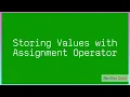 Storing values with assignment operator in javascript