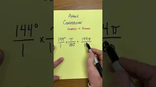 Converting Degrees to Radians