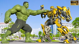 Marvel vs Transformers: The Incredible Hulk Confronts Bumblebee – Who is the Boss?