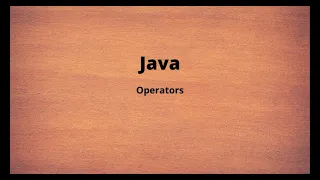 Java Operators Arithmetic Operators