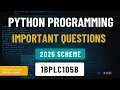 1BPLC105B Python Programming Important Questions 1BPLC105B Important Questions 1BPLC205B VTU