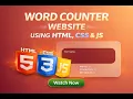 Word Counter Website Using HTML CSS JavaScript