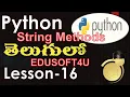 String Methods in Python Part 1 - Telugu-Lesson-16