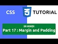 CSS Tutorial in Hindi Part 17 - Margin and Padding in CSS How to set Margin and Padding in CSS