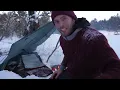 3 Days Solo Winter Camping - deep snow, no tent, below -20°C