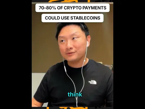 Can you imagine if 80% of crypto payments are done by stablecoins?
