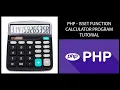 Php Isset Function - Calculator Program Tutorial