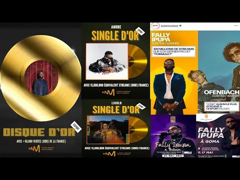 Download MP3 FALLY IPUPA FORMULE 7 CERTIFIÉ DISQUE D'OR 50.000 VENTES, AMORE ET LIKOLO SINGLES D'OR SNEP FRANCE