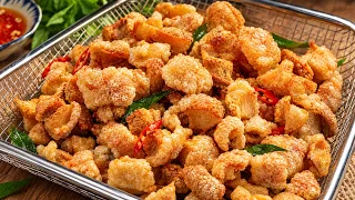 Món Ăn Vặt Này Siêu Đắt Hàng Vì Quá Ngon, Da Heo Tóp Mỡ Chiên Phồng Giòn Xốp Không Cứng