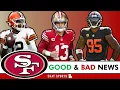 San Francisco 49ers Fans Get GOOD \u0026 BAD NEWS Before Playing Cleveland Browns