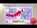 DONT FALL FOR THIS NEW SCAM MUST WATCH ALL INFO ADOPT ME ROBLOX