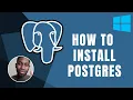 PostgreSQL How to Install PostrgreSQL Windows Course 2019