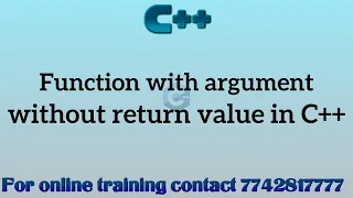 function with argument without return value in c