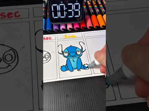 Drawing Stitch in [3 min🕦] #drawing #art #stitch #liloandstich