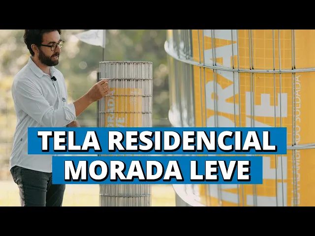 Tela Galvanizada Morada Leve - fio 1,90mm - malha 5x10cm - Rolo 25m Vídeo do produto - Tela Galvanizada Morada Leve - fio 1,90mm - malha 5x10cm - Rolo 25m