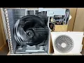 Lagu HITACHI Mini-Split Air Conditioner Outdoor Unit RAC-EK25M2 Fan Running \u0026 Equipment Interior