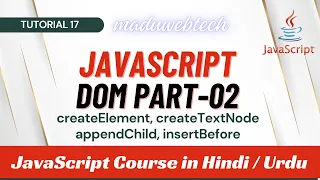 JS DOM create and append Methods JavaScript DOM Manipulation Part-02 Tutorial in Hindi Urdu