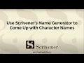 Find Character Names Fast Scrivener s Name Generator Tutorial