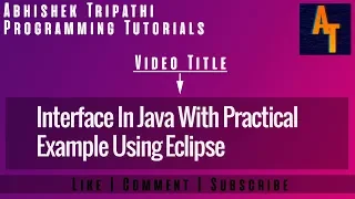 Interface In Java Part-36 Interface In java With Example Java Tutorials