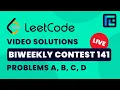 Leetcode Biweekly Contest 141 Solutions - A to D by Abhinav Kumar TLE Eliminators