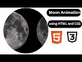 How to create a Moon Animation using HTML and CSS best coding