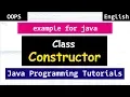 Class Constructors with Example Java Object Oriented Tutorials for Beginners