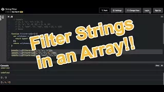 Filter Strings in an Array