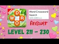 Word Crossword Search - Level 211-230 TUTORIAL ANSWER
