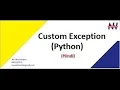 Python Tutorial in Hindi User defined exceptions in Python Manish Nain