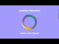 HTML CSS Loading Animation Tutorial codecompanion93