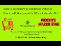 How to use jQuery in wordpress website jQuery add with WP footer file