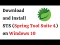 How to Install STS Spring Tool Suite 4 for Windows 10