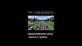 Speed Detection using opencv in python
