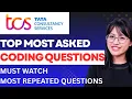 Most Asked Coding Questions in TCS Ninja Digital MUST WATCH Technical Interview Questions