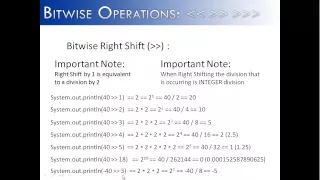 Bitwise Operations Part 2 Left Shift and Right Shift Java