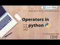 Operators in Python Python Machine learning Learnbay
