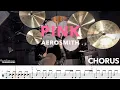 Lagu Pink by Aerosmith Drum Cover with Drum Notation