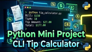 Python CLI Tip Calculator under 3 minutes Beginner Python Project