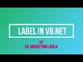 LABEL IN VB NET - BCA